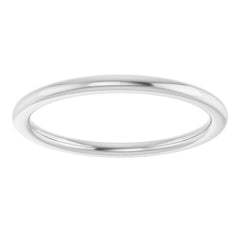 14K White Gold 1.5 mm Comfort-Fit European-Style Band Size 6