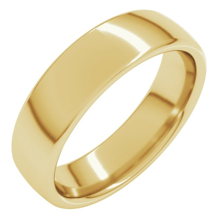 14K Yellow Gold 5.5 mm Comfort-Fit European-Style Band Size 10