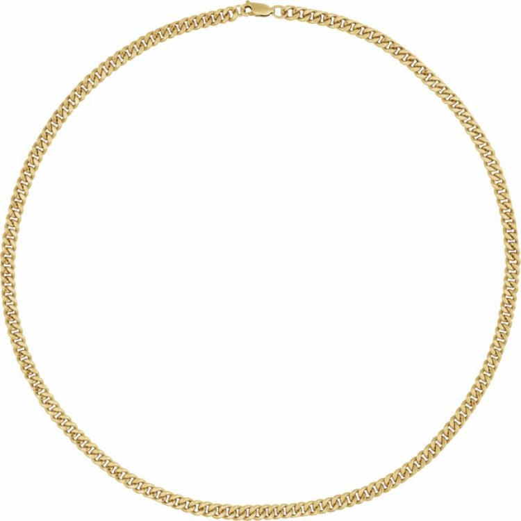 14K Yellow Gold-Filled 4.8 mm Curb 20" Chain