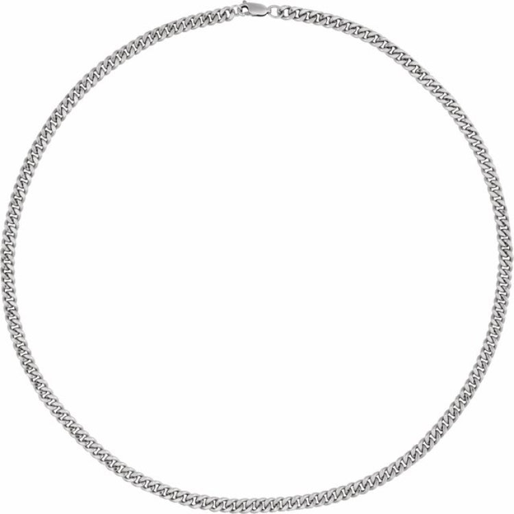 Sterling Silver 4.8 mm Curb 20" Chain