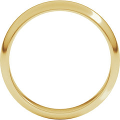 14K Yellow Gold 4 mm Half Round Band Size 7