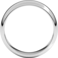 14K White Gold 6 mm Half Round Band Size 8