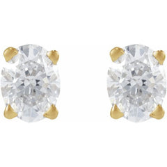 14K Yellow Gold .05 CT Natural Diamond Earring