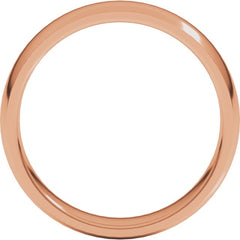 14K Rose Gold 5 mm Lightweight Comfort-Fit Half Round Band Size 7