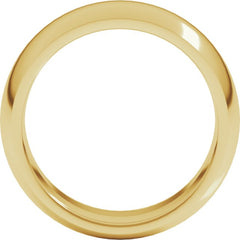 14K Yellow Gold 8 mm Comfort-Fit Half Round Band Size 7