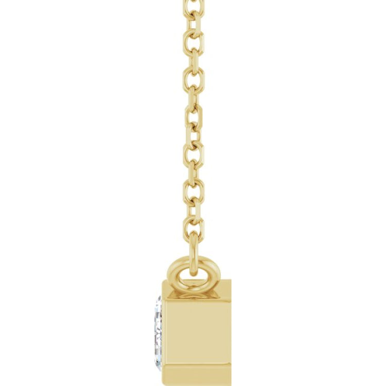14K Yellow Gold 1/2 CT Lab-Grown Diamond 18" Necklace