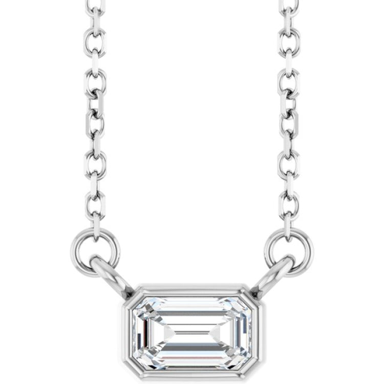 Sterling Silver 1/3 CT Lab-Grown Diamond 18" Necklace