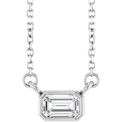 Sterling Silver 1/3 CT Lab-Grown Diamond 18" Necklace