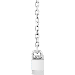 Sterling Silver 1/3 CT Lab-Grown Diamond 18" Necklace