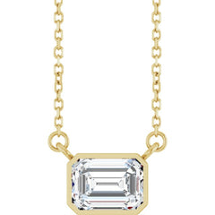 14K Yellow Gold 1 1/8 CT Lab-Grown Diamond 18" Necklace