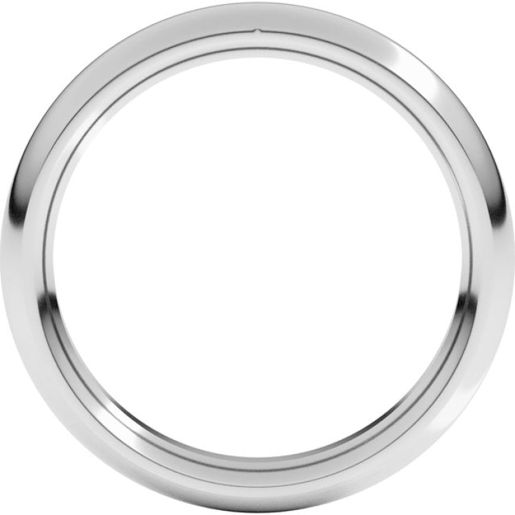 18K White Gold 3.5 mm Comfort-Fit Half Round Band Size 11