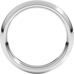 10K White Gold 3.5 mm Comfort-Fit Half Round Band Size 5.5