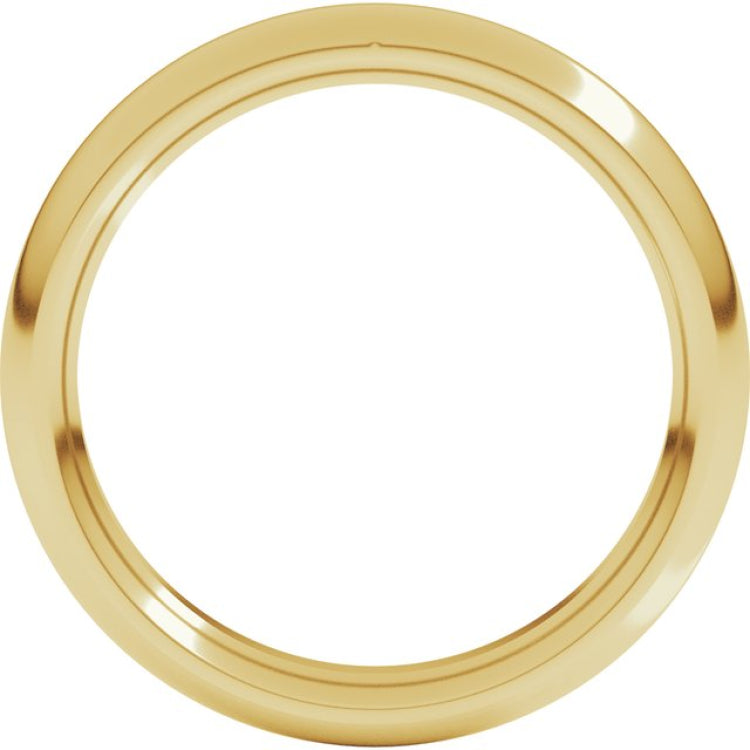 14K Yellow Gold 3.5 mm Comfort-Fit Half Round Band Size 5.5