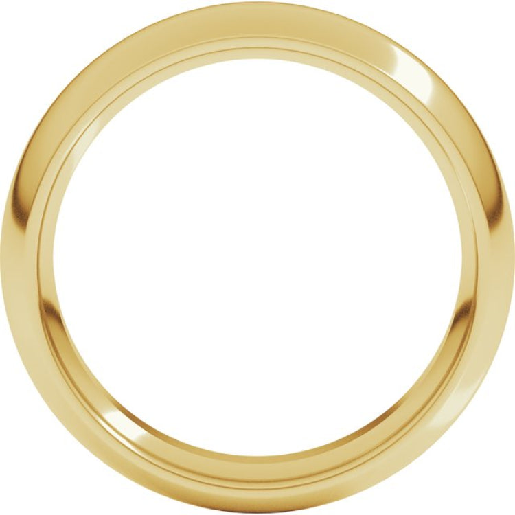 14K Yellow Gold 5.5 mm Comfort-Fit Half Round Band Size 9.5