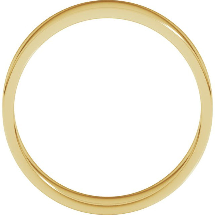 14K Yellow Gold 5.5 mm Flat Band Size 10