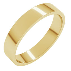 14K Yellow Gold 4.5 mm Flat Band Size 5.5