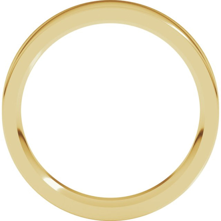 14K Yellow Gold 4.5 mm Comfort-Fit Flat Band Size 12