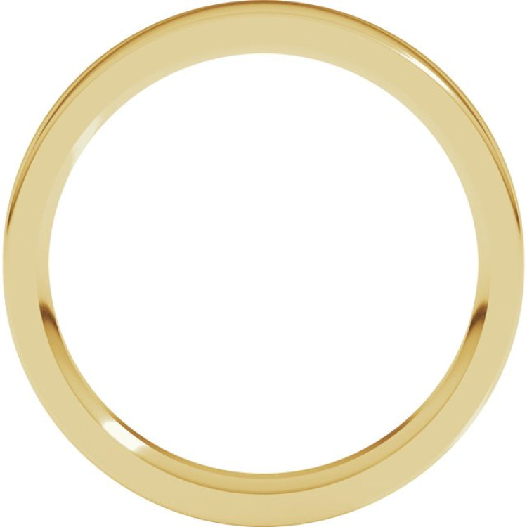 18K Yellow Gold 3.5 mm Comfort-Fit Flat Band Size 9
