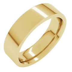 14K Yellow Gold 5.5 mm Comfort-Fit Flat Band Size 9