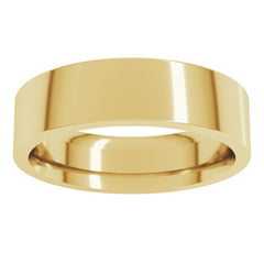 14K Yellow Gold 5.5 mm Comfort-Fit Flat Band Size 9