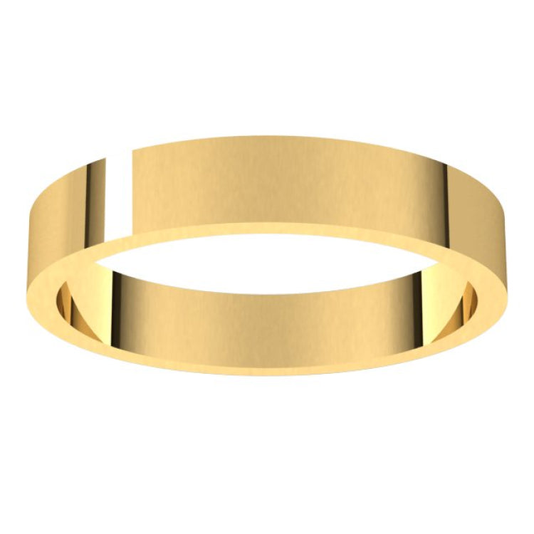 14K Yellow Gold 3.5 mm Flat Band Size 7.5