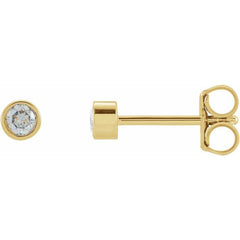 14K Yellow Gold 1/3 CTW Lab-Grown Diamond Micro Bezel-Set Earrings