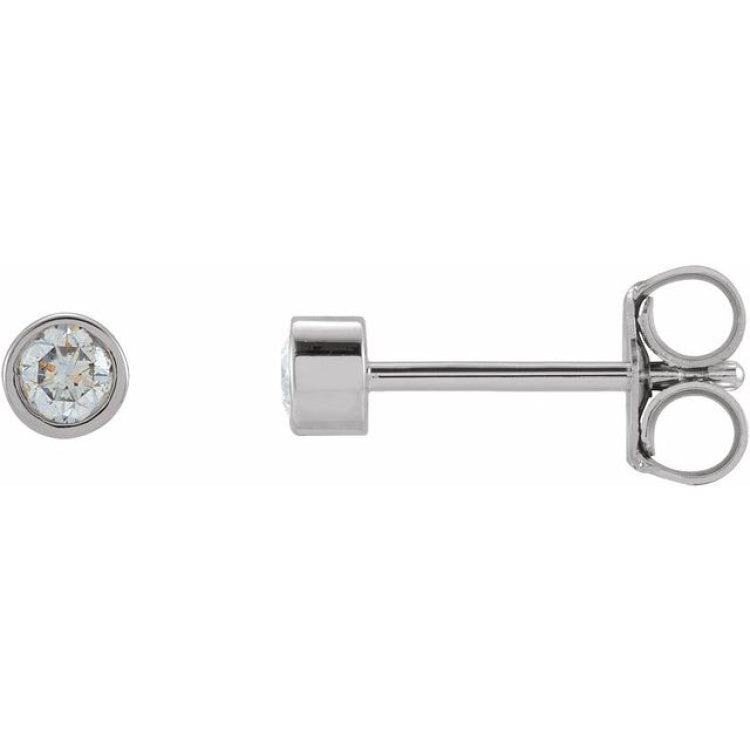 14K White Gold 5/8 CTW Lab-Grown Diamond Micro Bezel-Set Earrings