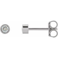14K White Gold 1 CTW Lab-Grown Diamond Micro Bezel-Set Earrings