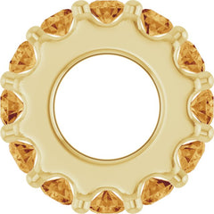 14K Yellow Gold Natural Citrine Spacer Charm/Pendant