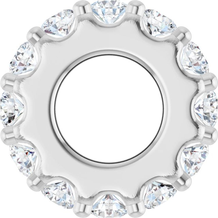 Sterling Silver 1/3 CTW Natural Diamond Spacer Charm/Pendant