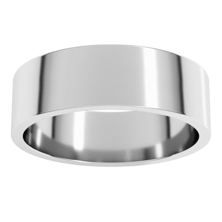 10K White Gold 6 mm Flat Band Size 6.5