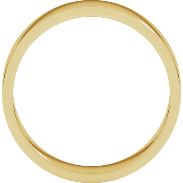 14K Yellow Gold 5 mm Flat Band Size 7.5