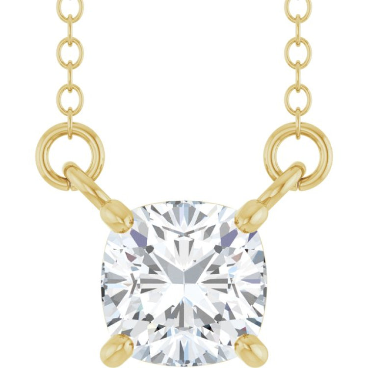 14K Yellow Gold 3/4 CT Lab-Grown Diamond 18" Necklace