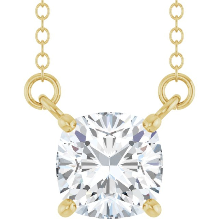14K Yellow Gold 1 CT Lab-Grown Diamond 18" Necklace