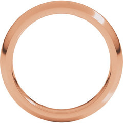 14K Rose Gold 4 mm Comfort-Fit Half Round Band Size 8.5