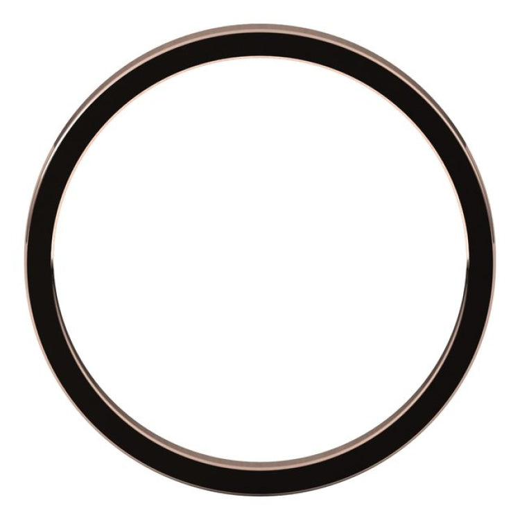 14K Rose Gold 2 mm Flat Band Size 9.5