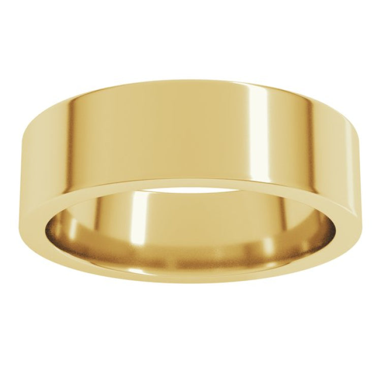 10K Yellow Gold 6 mm Comfort-Fit Flat Band Size 12
