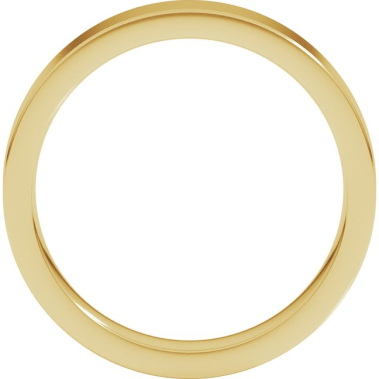 14K Yellow Gold 4 mm Comfort-Fit Flat Band Size 11.5