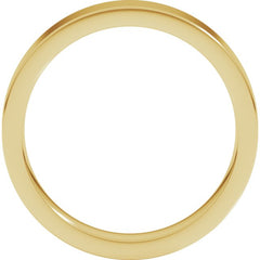 14K Yellow Gold 4 mm Comfort-Fit Flat Band Size 11.5