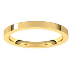 14K Yellow Gold 2 mm Comfort-Fit Flat Band Size 4.5