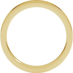 14K Yellow Gold 3 mm Comfort-Fit Flat Band Size 5