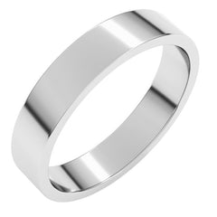 14K White Gold 4 mm Flat Band Size 10