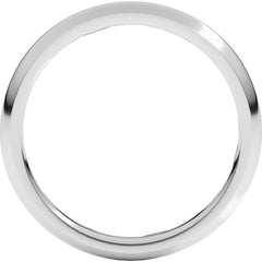 14K White Gold 2.5 mm Comfort-Fit Half Round Band Size 8