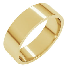 10K Yellow Gold 6 mm Flat Band Size 8