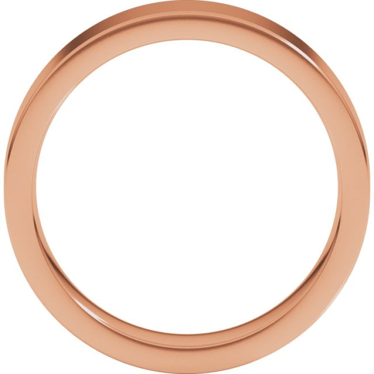 14K Rose Gold 5 mm Comfort-Fit Flat Band Size 7