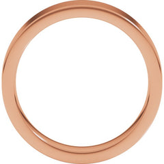 14K Rose Gold 5 mm Comfort-Fit Flat Band Size 7