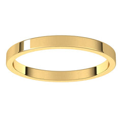 14K Yellow Gold 2 mm Flat Band Size 5.5