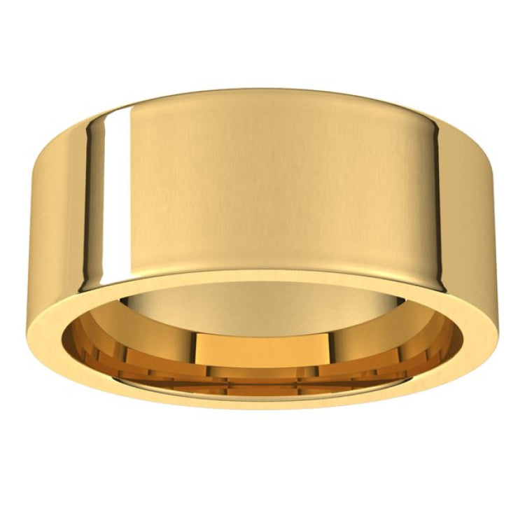 14K Yellow Gold 8 mm Comfort-Fit Flat Band Size 11.5