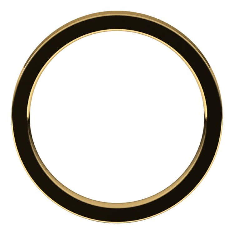 14K Yellow Gold 2.5 mm Comfort-Fit Flat Band Size 6