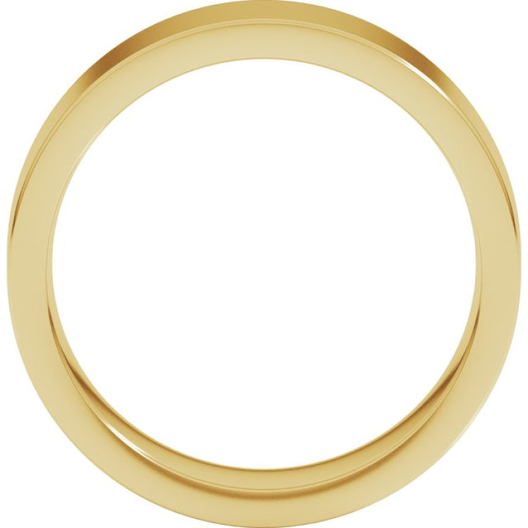 10K Yellow Gold 6 mm Comfort-Fit Flat Band Size 9.5